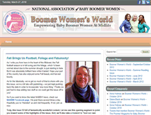 Tablet Screenshot of boomerwomensworld.com